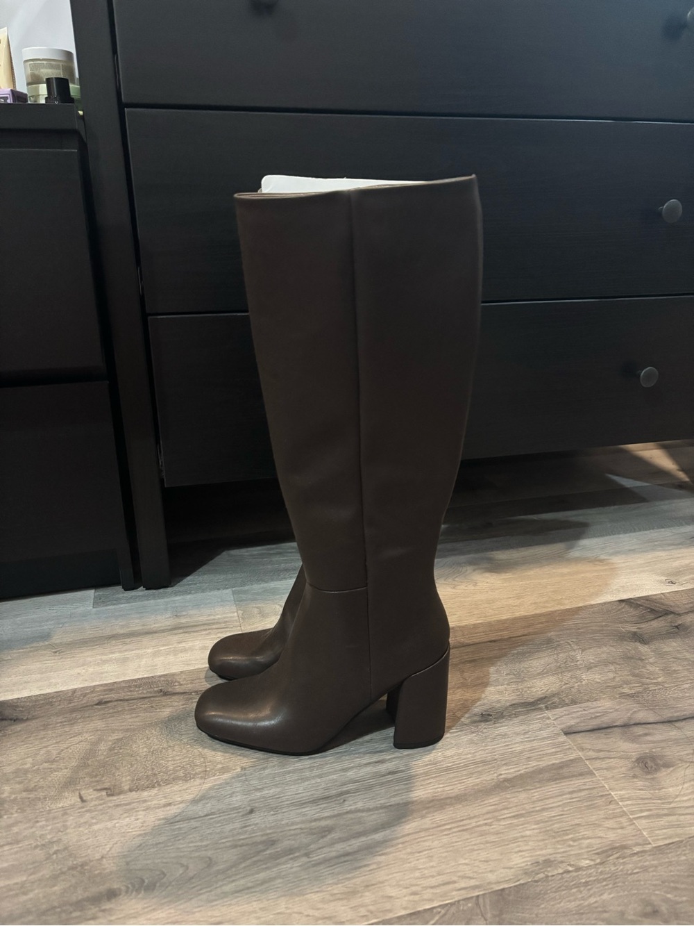Steve Madden Tall Over-the-Knee Block Heel Boots in Dark Brown